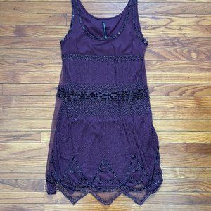 W118 by Walter Baker Beaded Purple Dress